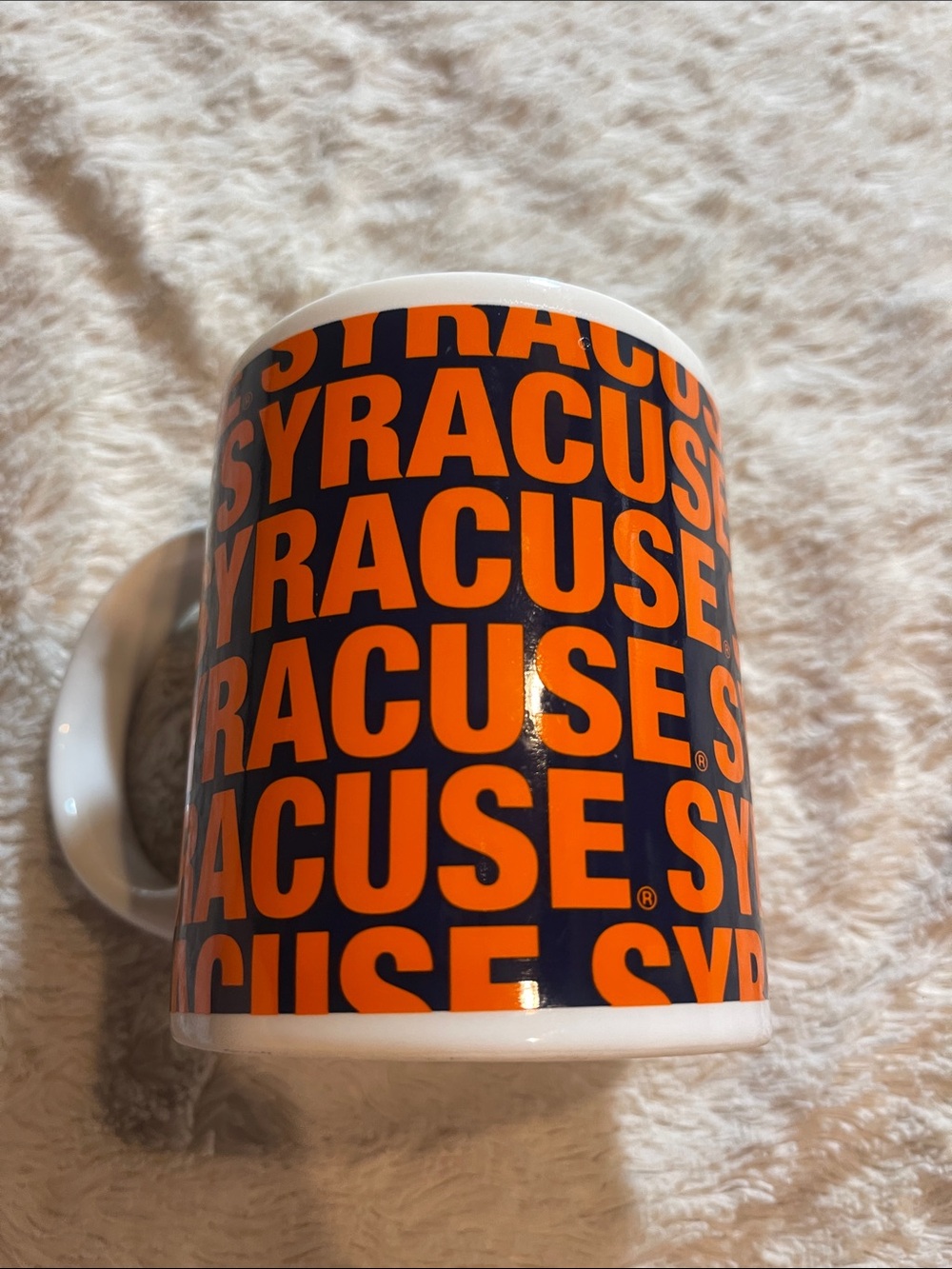 Syracuse Orange Logo Ceramic Coffee Mug - Navy & Orange